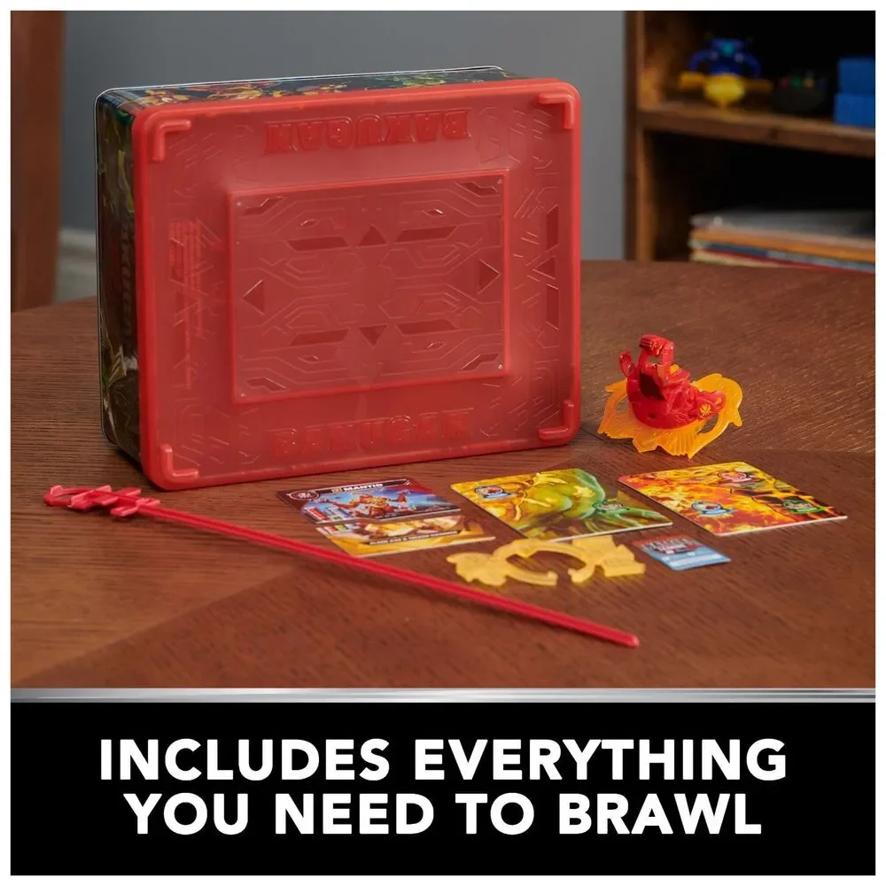 Bakugan Baku-Tin Special Attack Mantid Figure & Storage Case Complete Set